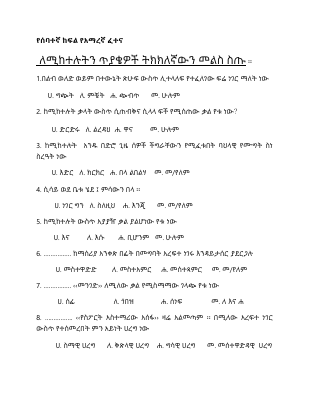 amharic research proposal pdf written by amharic